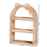 Futsal Natural Rattan Wall Shelf by Wicker Fair