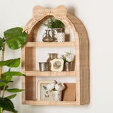 Futsal Natural Rattan Wall Shelf by Wicker Fair