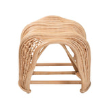 Lisa Natural Rattan Bench by Wicker Fair