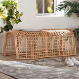 Lisa Natural Rattan Bench by Wicker Fair