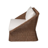 Lerris Bohemian Peanut Brown Braided Rattan Sofa by Wicker Fair