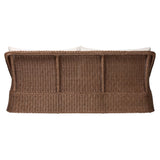 Lerris Bohemian Peanut Brown Braided Rattan Sofa by Wicker Fair