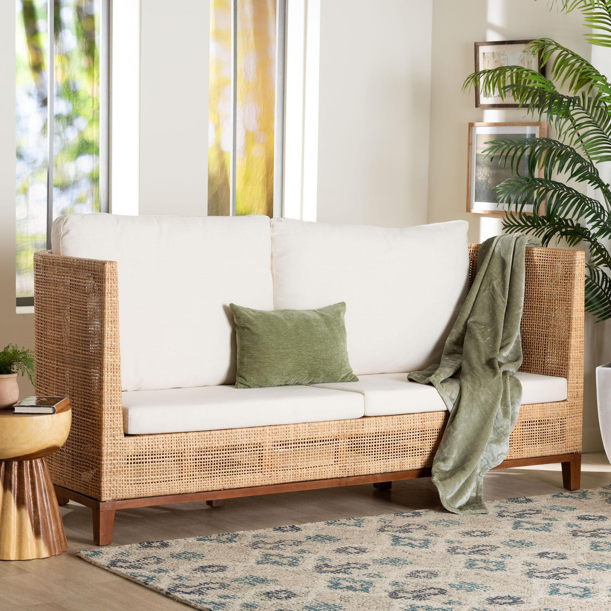 Elborn Natural Rattan Sofa by Wicker Fair