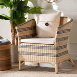 Asle Natural Rattan Accent Chair by Wicker Fair