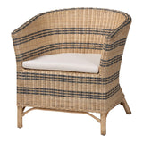 Asle Natural Rattan Accent Chair by Wicker Fair