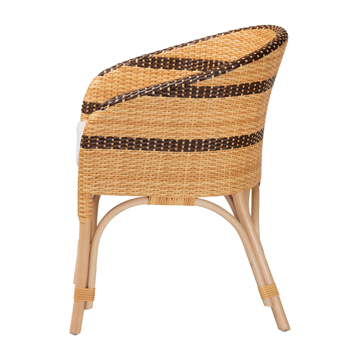 Emma Rattan Dining Chair with Cushion by Wicker Fair