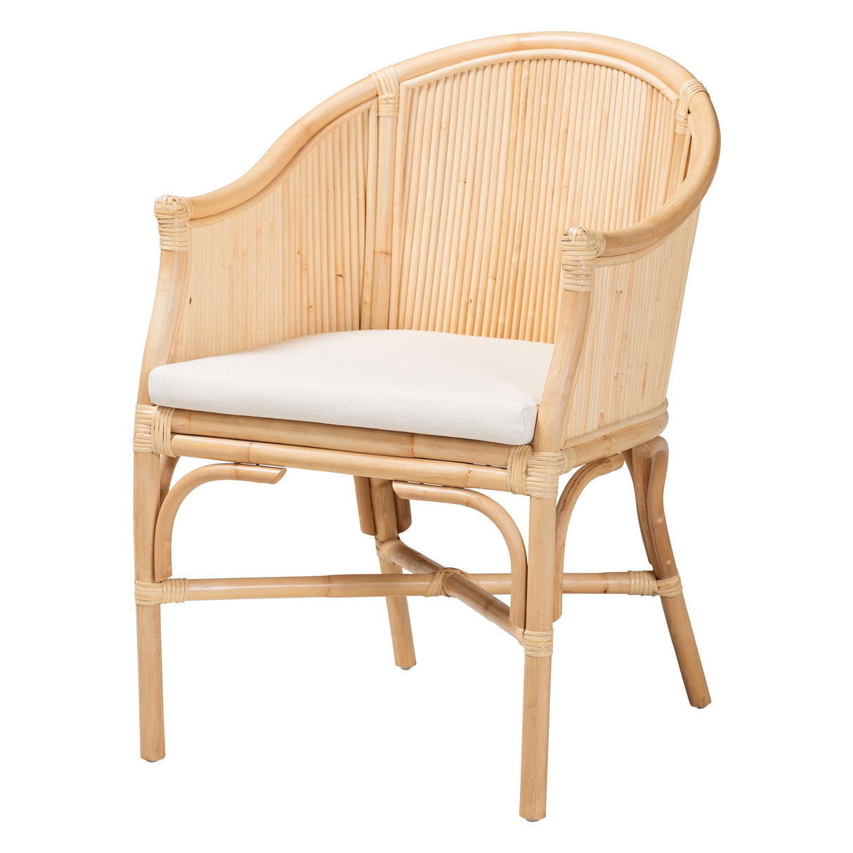 Rollis Natural Rattan Barrel Chair by Wicker Fair