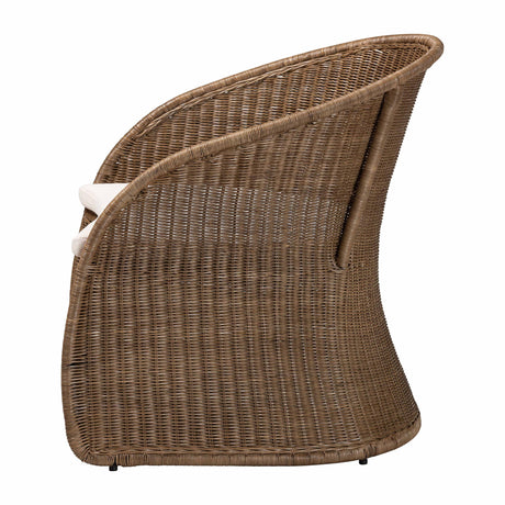 Lintamani Bohemian Greywashed Rattan Accent Chair by Wicker Fair