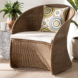 Lintamani Bohemian Greywashed Rattan Accent Chair by Wicker Fair