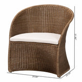 Lintamani Bohemian Greywashed Rattan Accent Chair by Wicker Fair