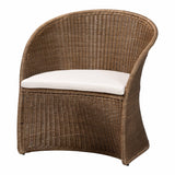 Lintamani Bohemian Greywashed Rattan Accent Chair by Wicker Fair