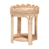 Ratoya Natural Rattan End Table by Wicker Fair