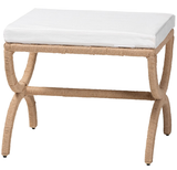 Pai Japandi Natural Jute Ottoman by Wicker Fair