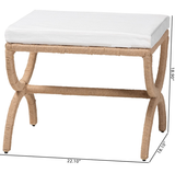 Pai Japandi Natural Jute Ottoman by Wicker Fair