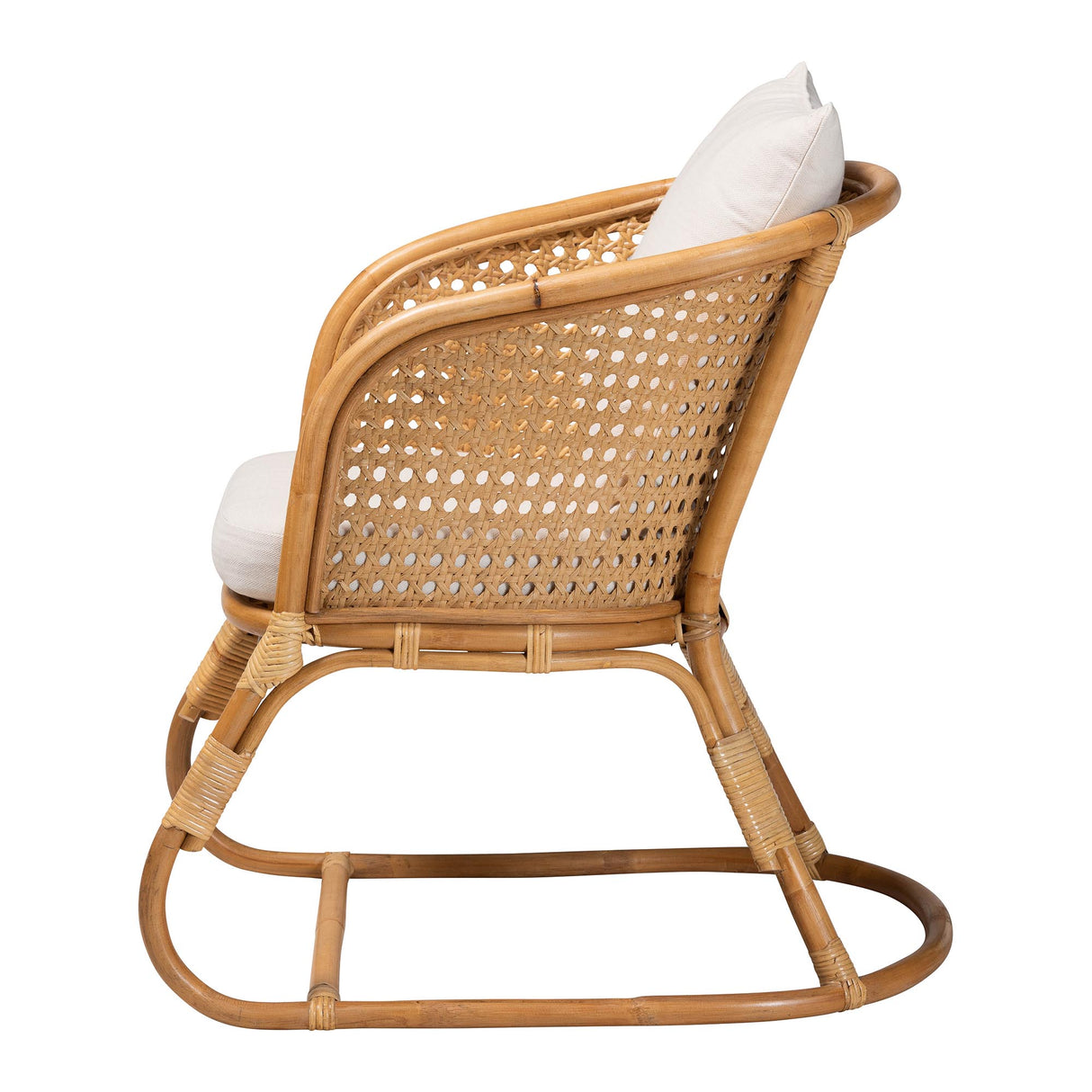 Riko Bohemian Light Honey Rattan Arm Chair by Wicker Fair