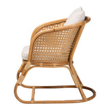 Riko Bohemian Light Honey Rattan Arm Chair by Wicker Fair