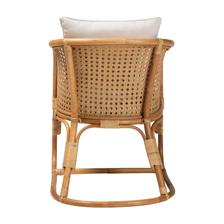 Riko Bohemian Light Honey Rattan Arm Chair by Wicker Fair
