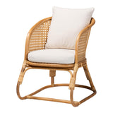 Riko Bohemian Light Honey Rattan Arm Chair by Wicker Fair
