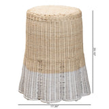 Borneo Natural Rattan End Table by Wicker Fair