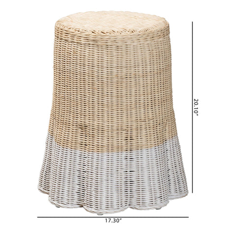 Borneo Natural Rattan End Table by Wicker Fair