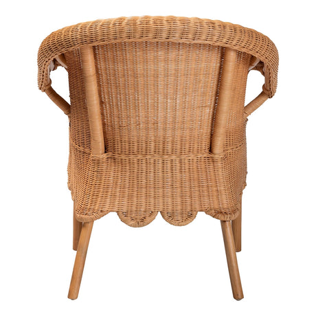 Samara Bohemian Braided Honey Rattan Dining Chair by Wicker Fair
