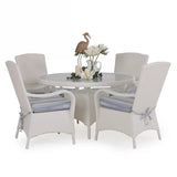 Bandirma Outdoor Wicker 5 Piece Dining Set in Tortoise Shell Model Bandirma-TS-5PC-Dining
