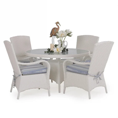 Bandirma Outdoor Wicker 5 Piece Dining Set in Tortoise Shell Model Bandirma-TS-5PC-Dining