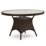 Bandirma Outdoor Wicker 48" Round Dining Table in Tortoise Shell Model 6048GTS