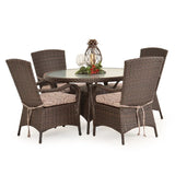 Bandirma Outdoor Wicker 5 Piece Dining Set in Tortoise Shell Model Bandirma-TS-5PC-Dining