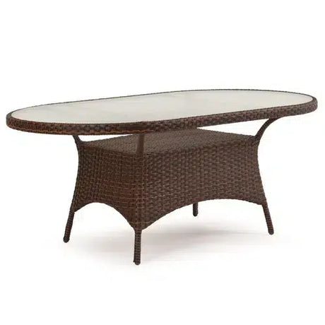 Bandirma Outdoor Wicker 7 Piece Dining Set in Tortoise Shell Model Bandirma-TS-7PC-Dining