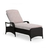 Bandirma Outdoor Wicker Chaise Lounge in Tortoise Shell Model 6009TS