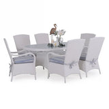 Bandirma Outdoor Wicker Dining Arm Chair in Sugar Sand Model 6010SGS