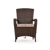 Bandirma Outdoor Wicker Dining Arm Chair in Tortoise Shell Model 6010TS