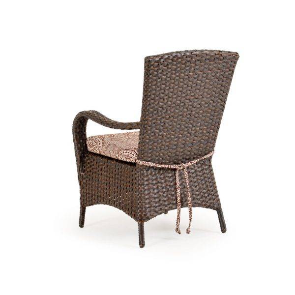 Bandirma Outdoor Wicker Dining Arm Chair in Tortoise Shell Model 6010TS