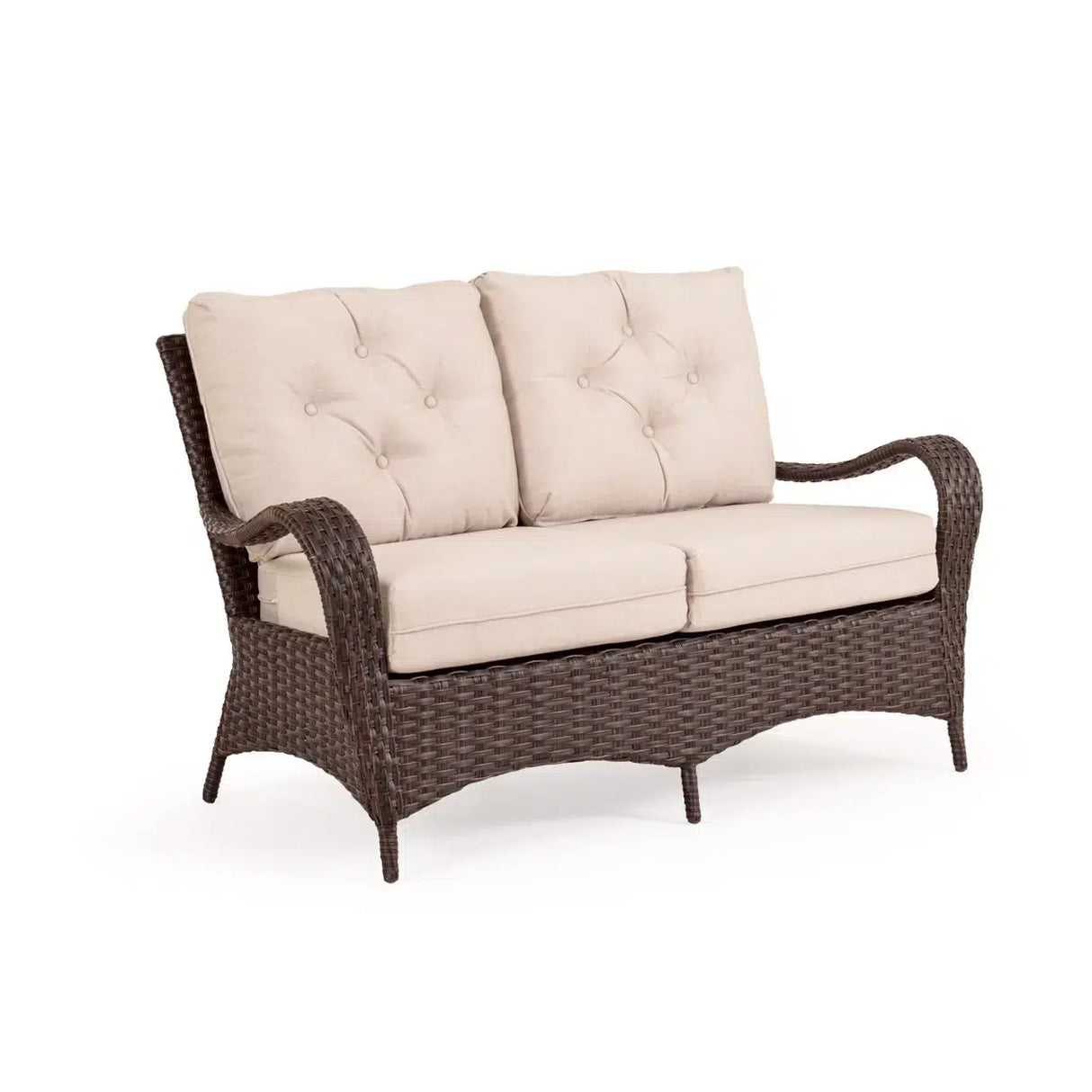 Bandirma Outdoor Wicker Loveseat in Tortoise Shell Model 6002TS