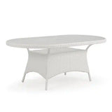 Bandirma Outdoor Wicker 40" x 70" Oval Dining Table in Tortoise Shell Model 6072GTS
