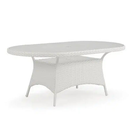 Bandirma Outdoor Wicker 40" x 70" Oval Dining Table in Tortoise Shell Model 6072GTS