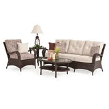 Bandirma Outdoor Wicker Loveseat in Tortoise Shell Model 6002TS