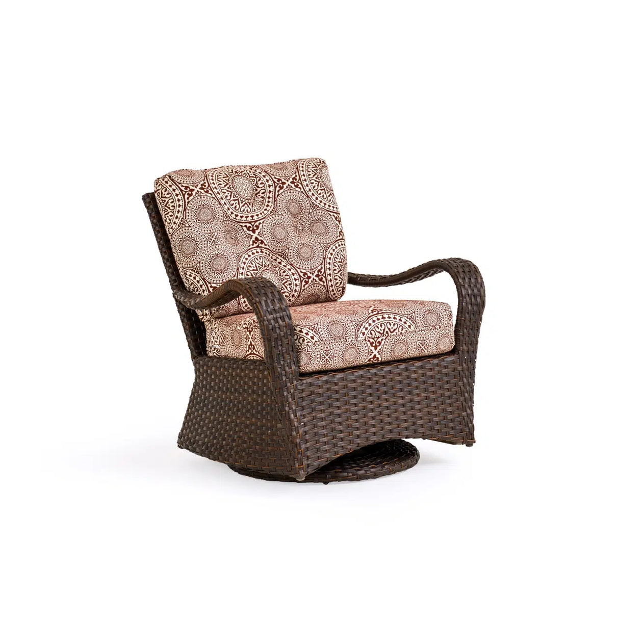 Bandirma Outdoor Wicker Swivel Glider Chair in Tortoise Shell Model 6007TS