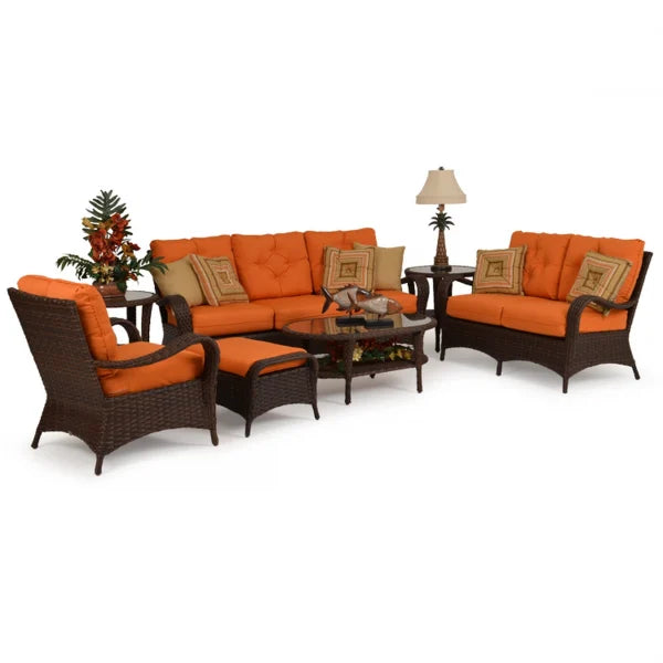 Bandirma Outdoor Wicker Tea Table in Tortoise Shell Model 6018TS