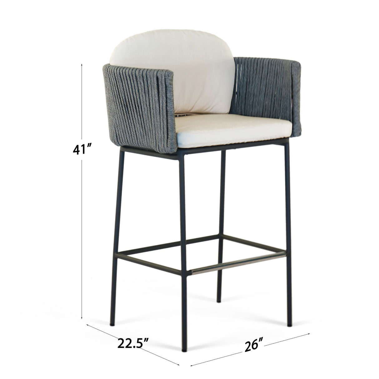 Boston Outdoor 5-Piece Pub Set with Sunbrella Cushions Model 24162-CMA-BO-6PC by Skyline Design