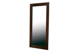 Doniea Dark Brown Wood Frame Modern Mirror by Wicker Fair