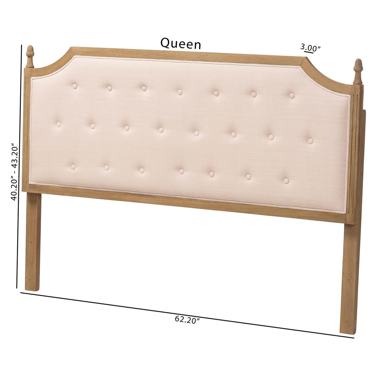 Lourdes Upholstered Queen Headboard by Wicker Fair