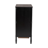 Marisela Black Wood Chest of Drawers by Wicker Fair