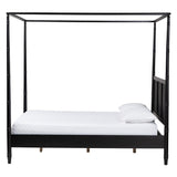 Marisela Canopy Bed with Synthetic Rattan Headboard by Wicker Fair