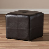 Nox Dark Brown Ottoman by Wicker Fair