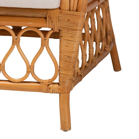 Beachcomber Wicker Fair Rattan Lounge Chair with Cushions