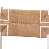 Wicker Fair Beachside (Set of 2) Rattan and White Wood Barstools