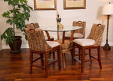 Belize Rattan and Wicker Barstool and Counterstool Model BLZ003 from Alexander and Sheriden with Cushions Made in USA