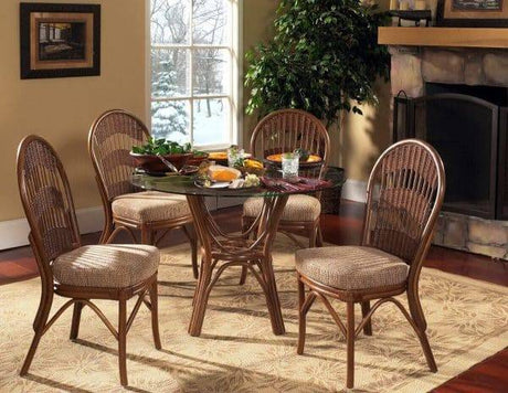 Bermuda Whitewash or Pecan Dining Side Chairs Model 1420 from South Sea Rattan